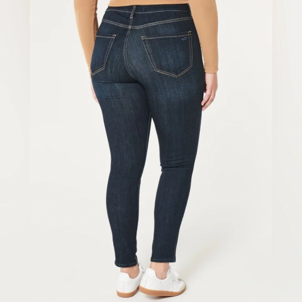 👖 Hollister High Rise Jean Legging W27 L26 Dark Wash Skinny‎ Stretch Cute ✨